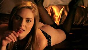 busty polish blonde amanda streich slowly undresses in lingerie revealing her shaved pussy and natural big tits