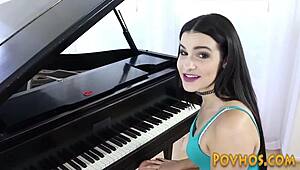 innocent newbie babe's pov blowjob leads to hardcore plowing surprise