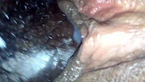 Black cock drills pretty pussy up close in intense pounding