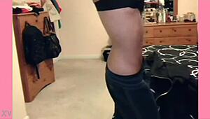she strips naked right in front of the webcam teasing slow