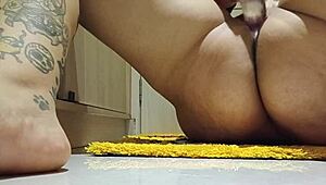 damn this curvy latina pornstar gets crazy horny in the boss's private closet