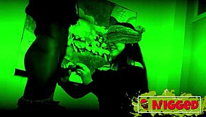 Blindfolded teen's first black cock dark interracial pounding