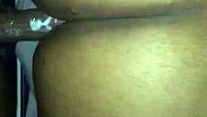 thick ebony bbw bends over for deep anal doggystyle creampie