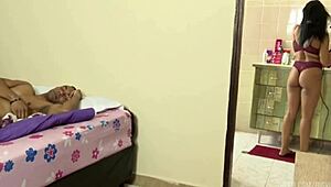 wife cheats bold flashing tits cuckold creampie while hubby clueless