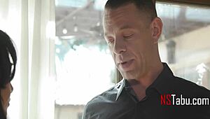 Cheerleader! Making moves on her old professor in uniform?