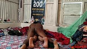 young horny bengali wife gets bent over anal fucked hard by webcam bull