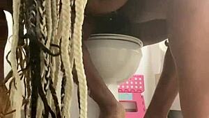 Remi Rides BBC In Unexpected Toilet Stall