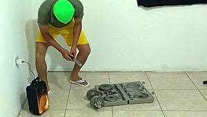 he watched his stepmom doing aerobics then flirted his way into sex at her place