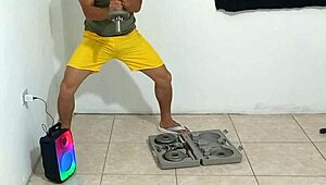 he watched his stepmom doing aerobics then flirted his way into sex at her place