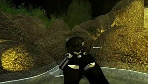 Shark gets rough creampie sex beyond bath time in roblox