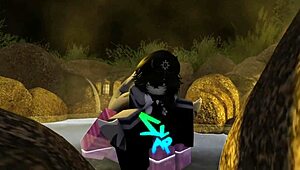 Shark gets rough creampie sex beyond bath time in roblox