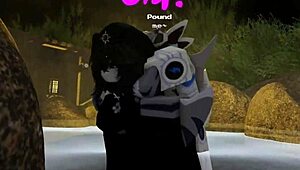 Shark gets rough creampie sex beyond bath time in roblox