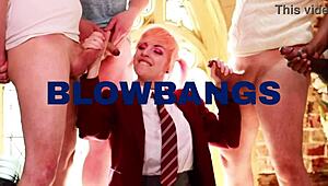 blonde student slut rides her teacher's cock hard 🔥🍆💦