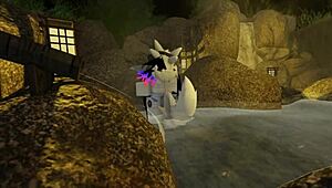 Shark gets rough creampie sex beyond bath time in roblox