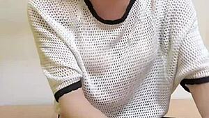 ting xuan fishnets ridin dildo masturbatin bad!!