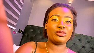 naughty nigerian ebony lesbians lick each other's asses and pussies in lingerie