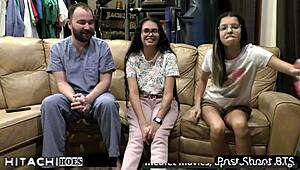 Freshman angel santana screams through mandatory hitachi vibrator orgasm from doctor tampa