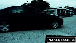 latina girlfriend ditched from car drops to suck stranger's throbbing cock eagerly