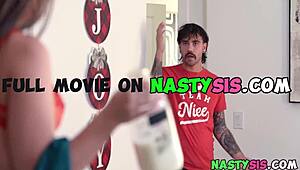 nasty stepsis craves Santa's hot milk right now