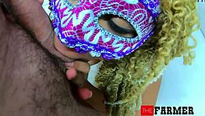 that curly latina uniform hides a farmer's cock craving beauty