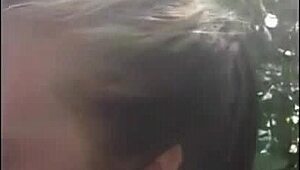 Cute Tinder Girl Delivers Outdoor Public POV Blowjob to Friend