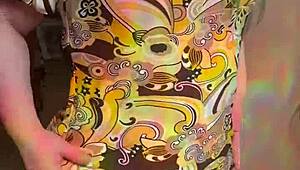 joan day struts in sheer tights shaking her fat jiggling ass and thick curvy hips