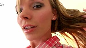Pristine Edge Petite Skinny Swallows Huge Cock Deepthroat Face Fuck POV Cum