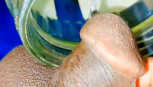 Small Cock Sissy Pisses While Caged And Feminized!