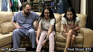 Freshman angel santana screams through mandatory hitachi vibrator orgasm from doctor tampa