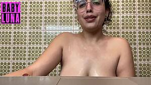 i dance put cream on my huge tits and play with you
