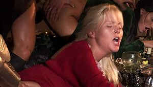 kristi love, kathy anderson, claudia adams and simone turn into horny wenches craving anal and cumshots everywhere.