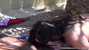 exotic brunette alycia starr wet pussy licked by rome major