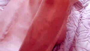 beautiful milf wife spreads in fishnets for hot anal pov creampie!