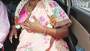 Desi Aunty's Car Sex Dirty Talk Tease?
