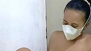 while hubby's working housewife fingers big pussy on vcs with lover