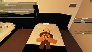 Black Roblox Whore Bent Over for Anal! Deepthroat Blowjob Cowgirl Ride Shakes Ass to Orgasm