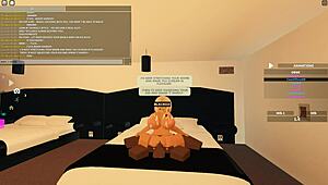 Black Roblox Whore Bent Over for Anal! Deepthroat Blowjob Cowgirl Ride Shakes Ass to Orgasm