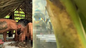 Giving Beach Massages to Tourists with Good Music