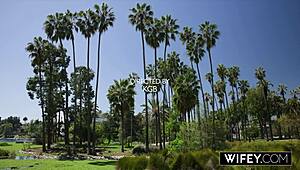 hot blonde milf tatiana steele bent over riding bbc doggystyle while hubby films her big tits bouncing