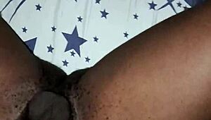 amateur couple gets horny at midnight as wife rides his cock