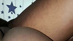 amateur couple gets horny at midnight as wife rides his cock