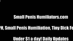 Your pathetic tiny penis gets humiliated by strict mistress sph domination!