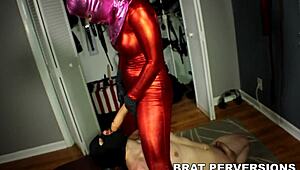 Freaky Dominatrix Pounds Sub with Massive Strapon Dildo