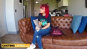 Petite Latina Teen Deepthroats Cock In Wild Face Fucking Casting