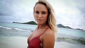 contemplating caroline wozniacki's beautiful model grace and poise