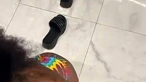 Latina milf landlord wife squirts wildly from elevator fingering and pounding