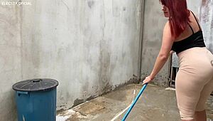 that brazilian maid keeps teasing my cock with her safada ass moves