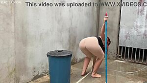 that brazilian maid keeps teasing my cock with her safada ass moves