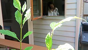 Nikki moans loud getting fucked doggystyle from behind