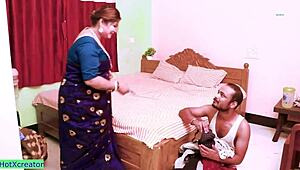 Naughty Bhabhi Tempts Laundry Boy for Quick Fuck